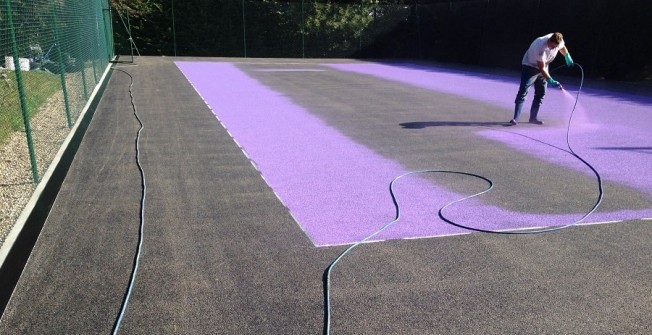 Sports Court Painting in Conwy